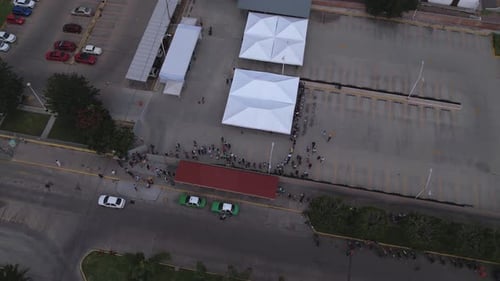 shot of vaccination module in Mexico