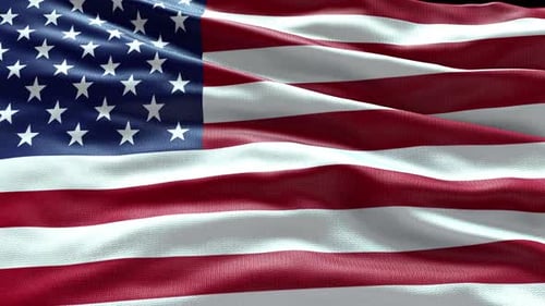 Realistic Waving USA Flag Loop for Patriotic Events