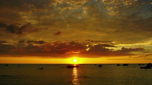 Tropical Sea Sunset on the Beach Timelapse