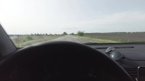 Driving inside the car POV on the Highway