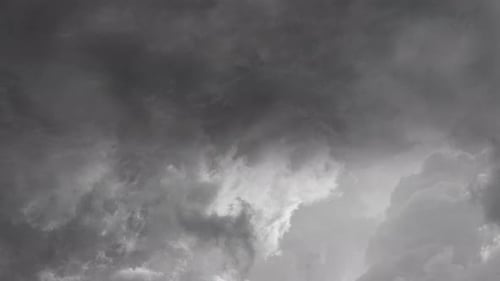view of entering dark clouds and storm.
