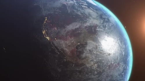 North America virus infection whit Coronavirus COVID-19. Pandemic infection. Virus quarantine. 4K 3