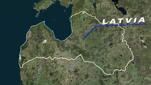 Latvia Map Animation