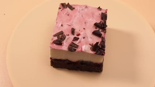 Close Up Delicious Cake on Plate