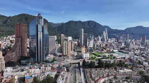 Bogota Skyline At Bogota In District Capital Colombia.