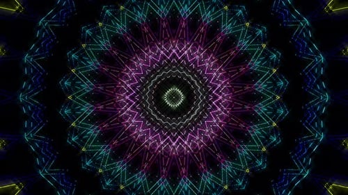 background moving stripes and flashing with shining light lines. Animation with circles