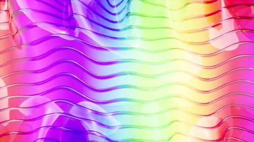 Rayas curvas de vidrio en color 3D tejidas sin fin