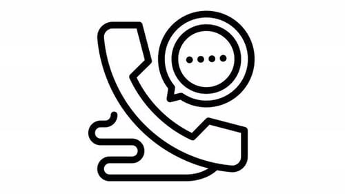 phone call line icon animation