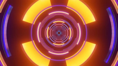 Pano de fundo dinâmico de VJ com luzes de néon futuristas surreais pulsantes