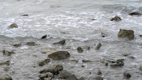 Sea waves background in Italy