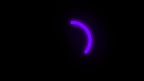 Glowing circle loading animation . Circle processing .