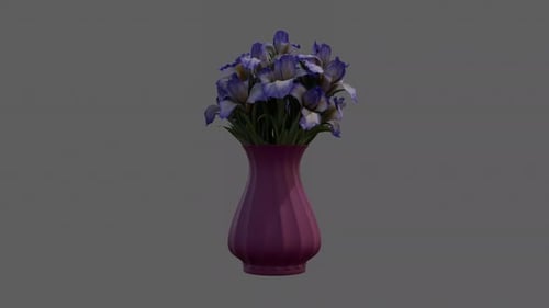 Modern Rotating Flower Arrangement Animation