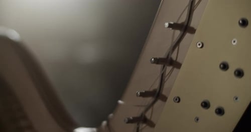 Harp Neck and Bridge with Tuning Pins