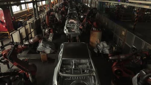 Car Robotics Production Line Factory