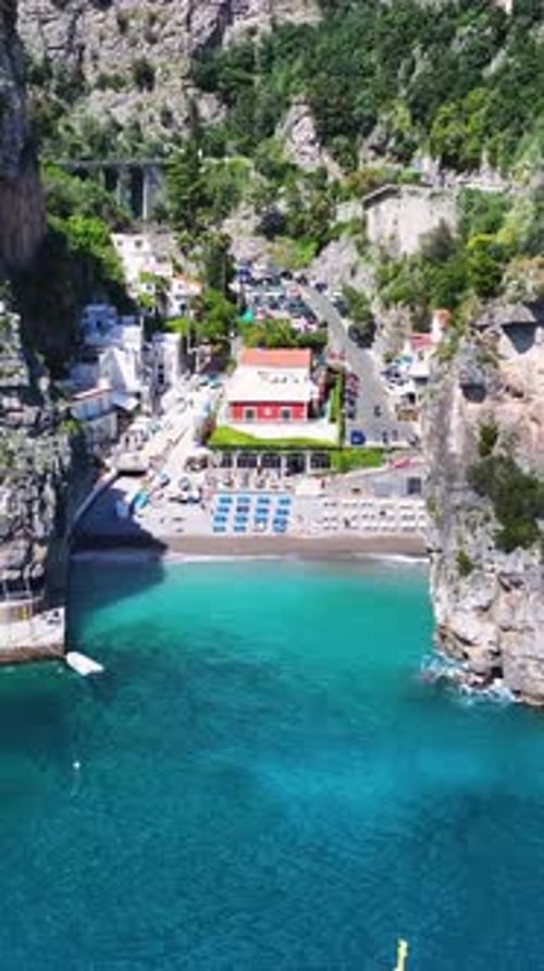 Amalfi Coast At Positano In Salerno Italy.