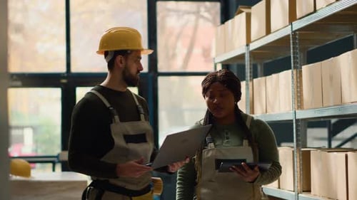 Employees Check Warehouse Inventory