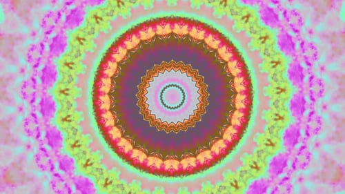 Psychadelic Hypnotic,Mandala loop background. Kaleidoscope retro shapes.
