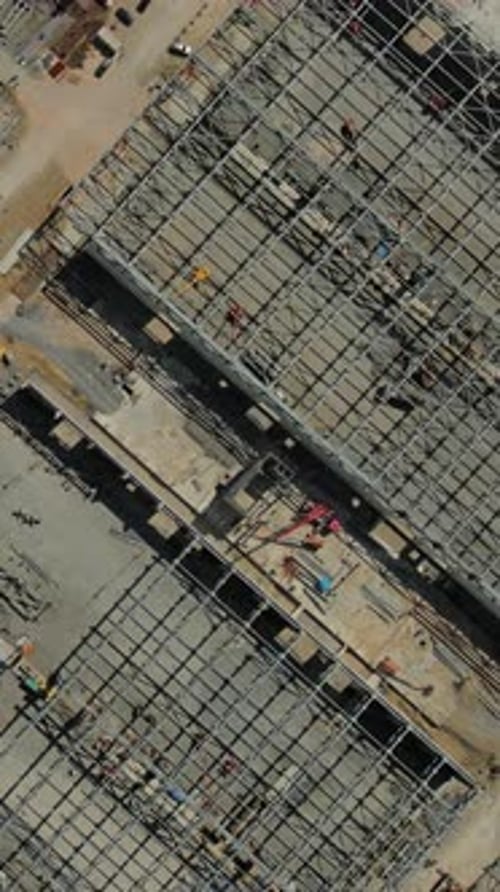 Industrial Construction Site with Construction Equipment