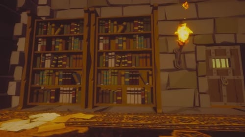 Old Library 3D Background Video