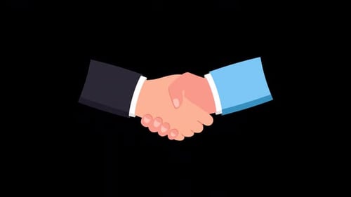 Corporate Business Handshake Agreement Animation