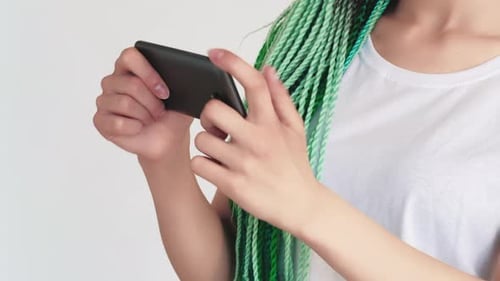 z Generation Lifestyle Video Game Woman Blue Hair