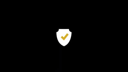Flat Design Security Checkmark Reveal