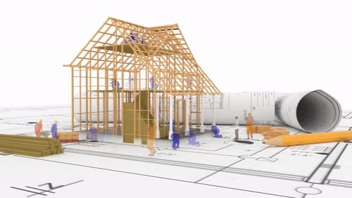 Timelapse de la construcción de viviendas inmobiliarias 03