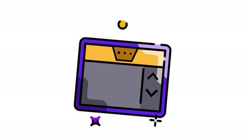 Sketch Style Smart Weighing Scale Icon Animation