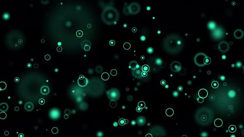 Glowing Falling Circles Background Animation with Droplet Effect