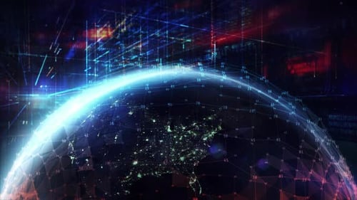 Die digitale Welt, die den Planeten umhüllt