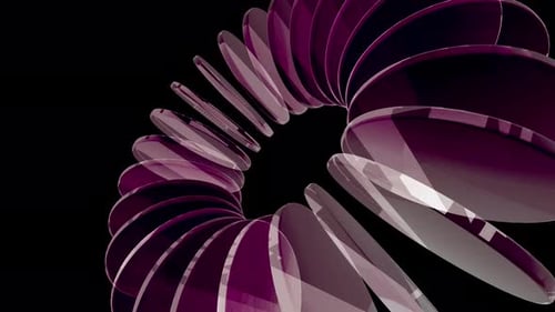 Abstract Flowing Translucent Discs Loop Background