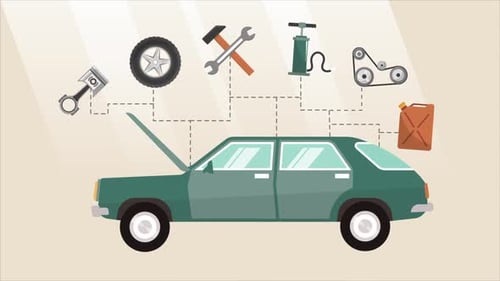 Opening The Hood Of The Vehicle Arriving At The Car Repair Service