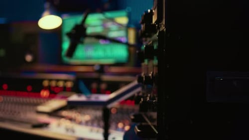 Mixing Board in a Professional Recording Studio