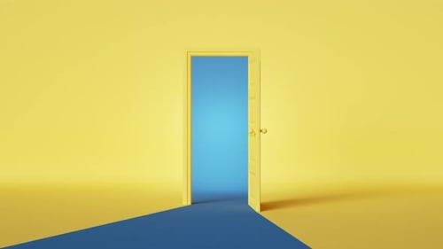 Modern Door Opening Reveal Animation