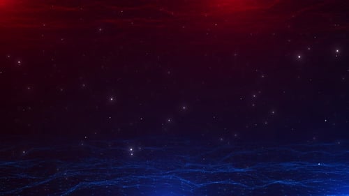 IA abstraite Lignes de technologie numérique ondulées avec des lumières vives, fond de vide sombre, paysage, cybersec