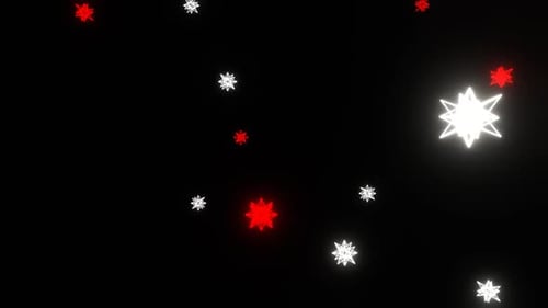 Red And White Star Strobe Background Vj Loop In HD
