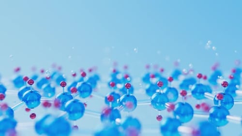 Animated Molecular Network Background for Science and Healthcare