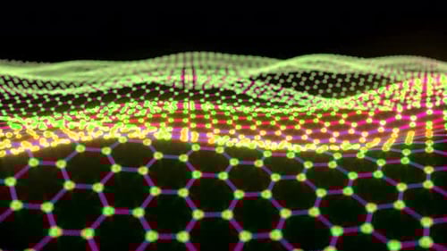 Glow Hexagonal Grid Abstract Technology Bg capaz de hacer bucles infinitos