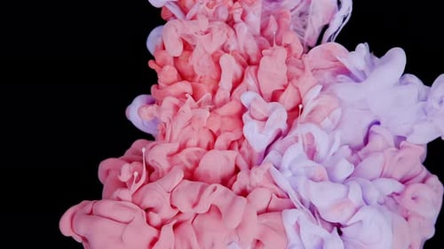 Light Pink and Purple Ink Abstract Swirl