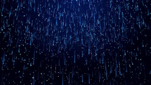 Futuristic Digital Data Stream Particles Looping Background