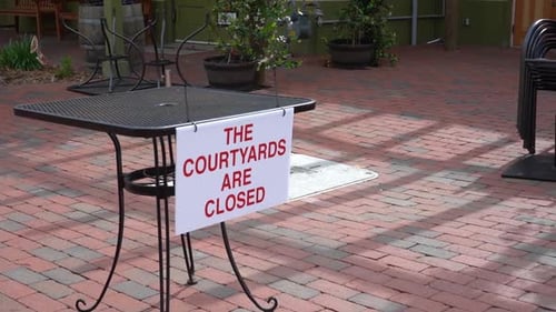 Courtyards closed due to Corona Virus