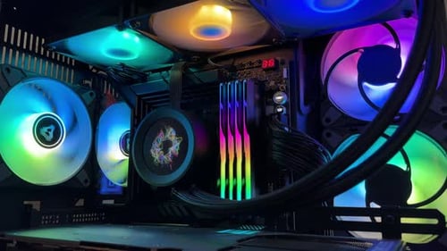 View from inside a computer system unit