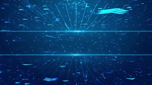 Futuristic Digital Data Network Grid Loop Background