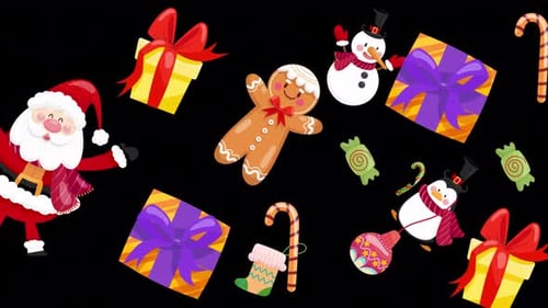 Frohe Weihnachten Transitions Alpha Channel 4K