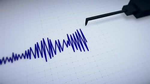 Animation der Erdbebenseismographenlinie V.3
