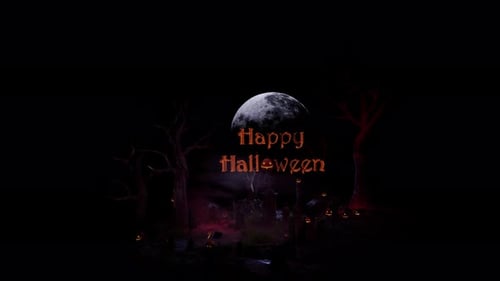 Happy Halloween Night Background Animation