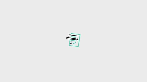 Flat Design Payment Confirmation Icon Animation