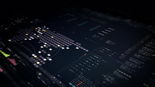 Futuristic Digital Data Analysis HUD Interface Background