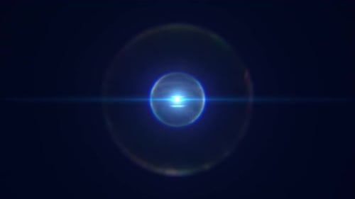 Seamless Loop Abstract Glowing Light Orb Lens Flare