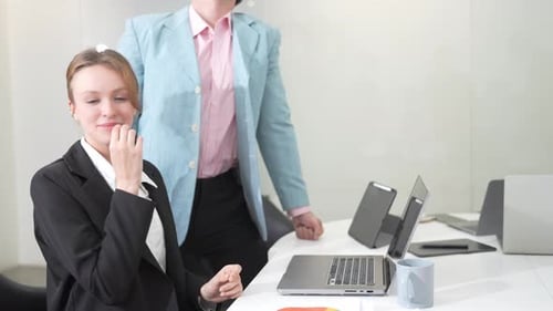 Meeting, documents and business people in office for report for planning, finance review or analysis